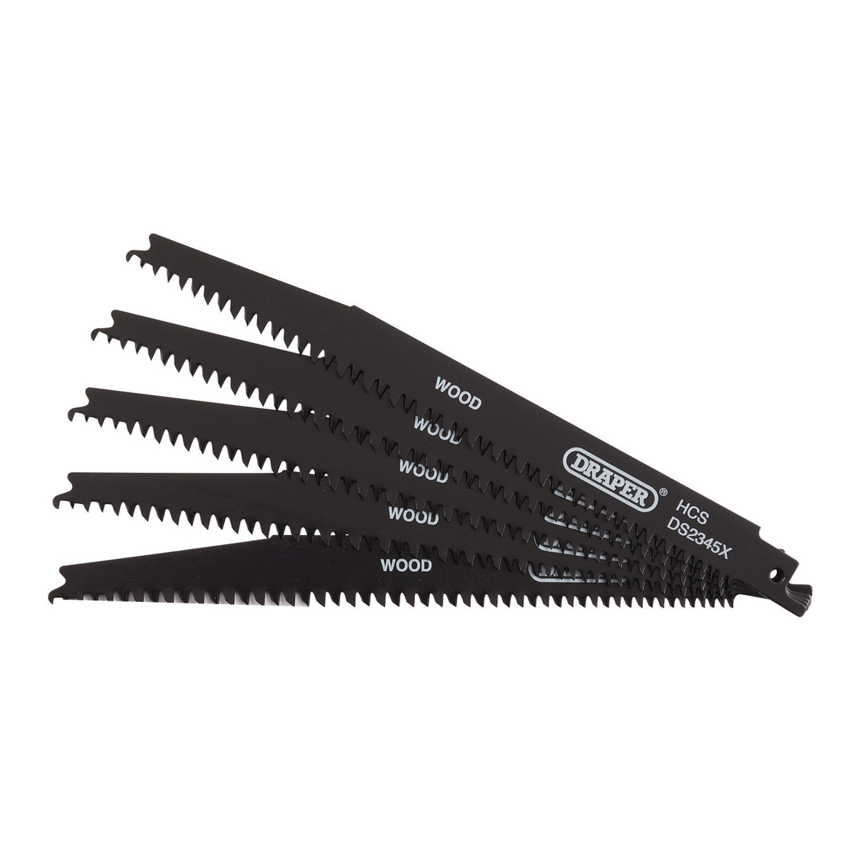 Reciprocating Saw Blades for Wood and Plastic Cutting, 200mm, 6-10tpi (Pack of 5): Model No. DS2345X