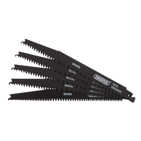 Reciprocating Saw Blades for Wood and Plastic Cutting, 200mm, 6-10tpi (Pack of 5): Model No. DS2345X