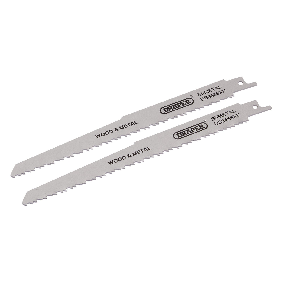 Bi-metal Reciprocating Saw Blades for Multi-Purpose Cutting, 200mm, 6-12tpi (Pack of 2): Model No. DS3456XF