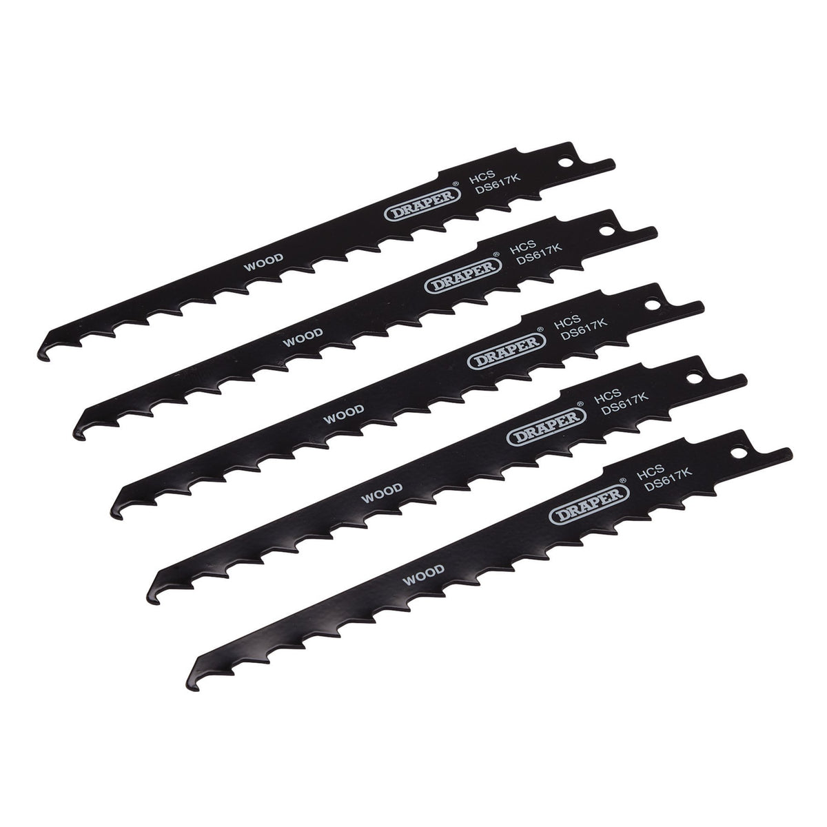 Reciprocating Saw Blades for Wood and Plastic Cutting, 150mm, 3tpi (Pack of 5): Model No. DS617K