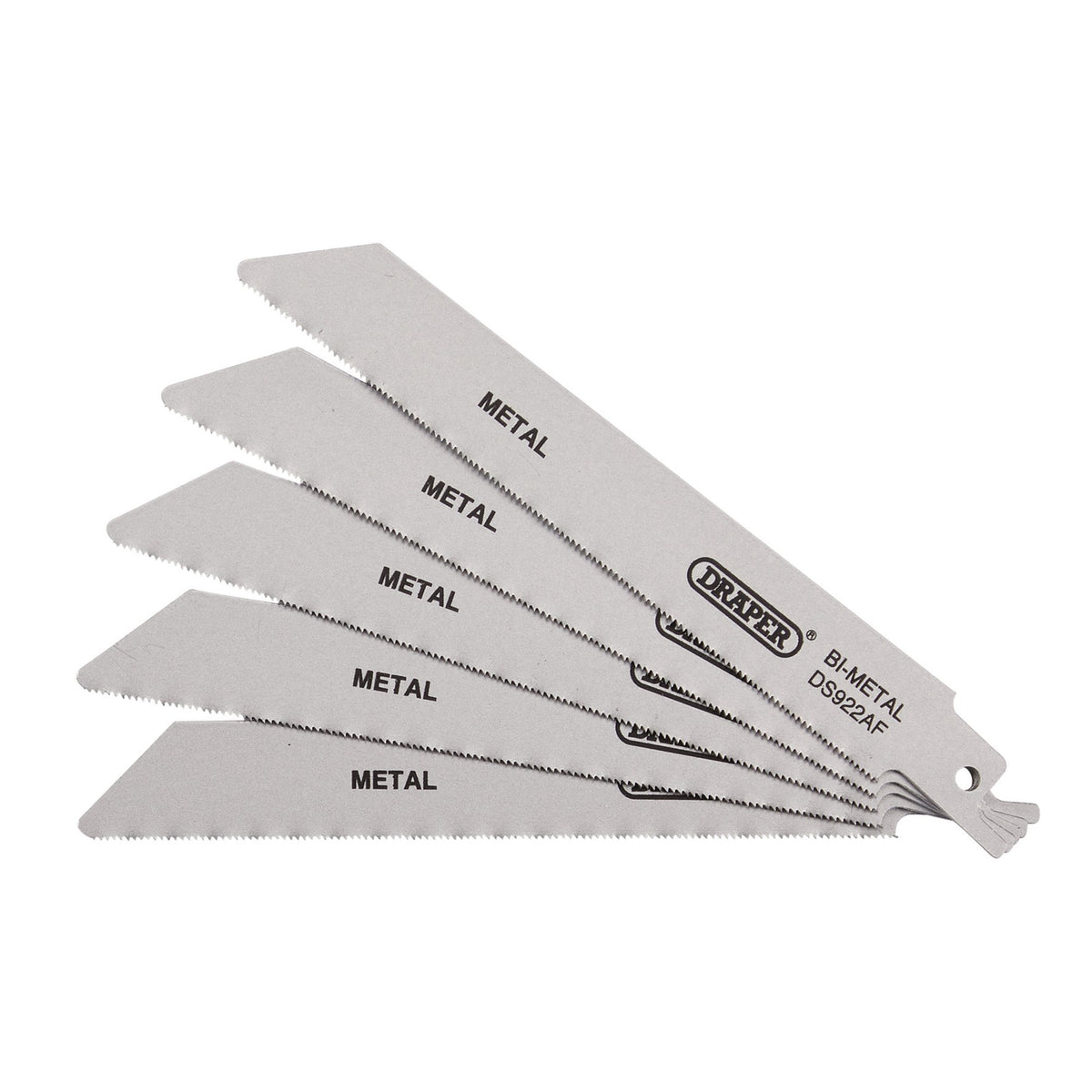 Bi-metal Reciprocating Saw Blades for Metal Cutting, 150mm, 24tpi (Pack of 5): Model No. DS922AF