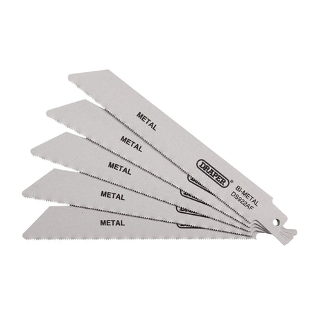 Bi-metal Reciprocating Saw Blades for Metal Cutting, 150mm, 24tpi (Pack of 5): Model No. DS922AF