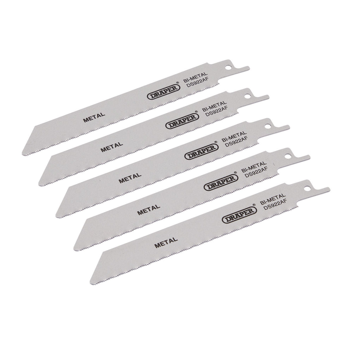 Bi-metal Reciprocating Saw Blades for Metal Cutting, 150mm, 24tpi (Pack of 5): Model No. DS922AF