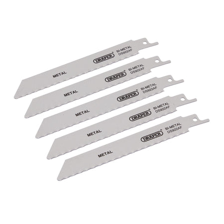 Bi-metal Reciprocating Saw Blades for Metal Cutting, 150mm, 24tpi (Pack of 5): Model No. DS922AF