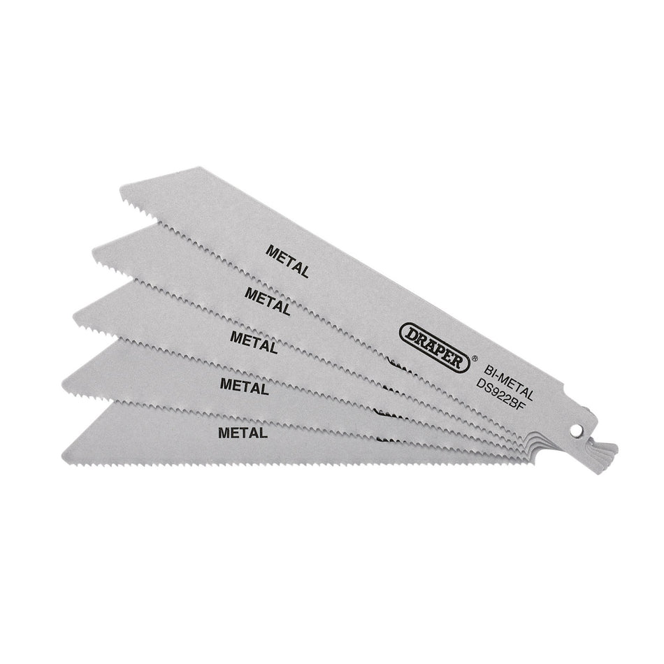 Bi-metal Reciprocating Saw Blades for Metal, 150mm, 14tpi (Pack of 5) : Model No. DS922BF