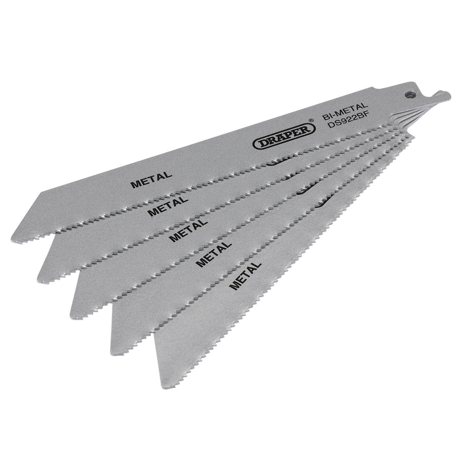Bi-metal Reciprocating Saw Blades for Metal, 150mm, 14tpi (Pack of 5) : Model No. DS922BF