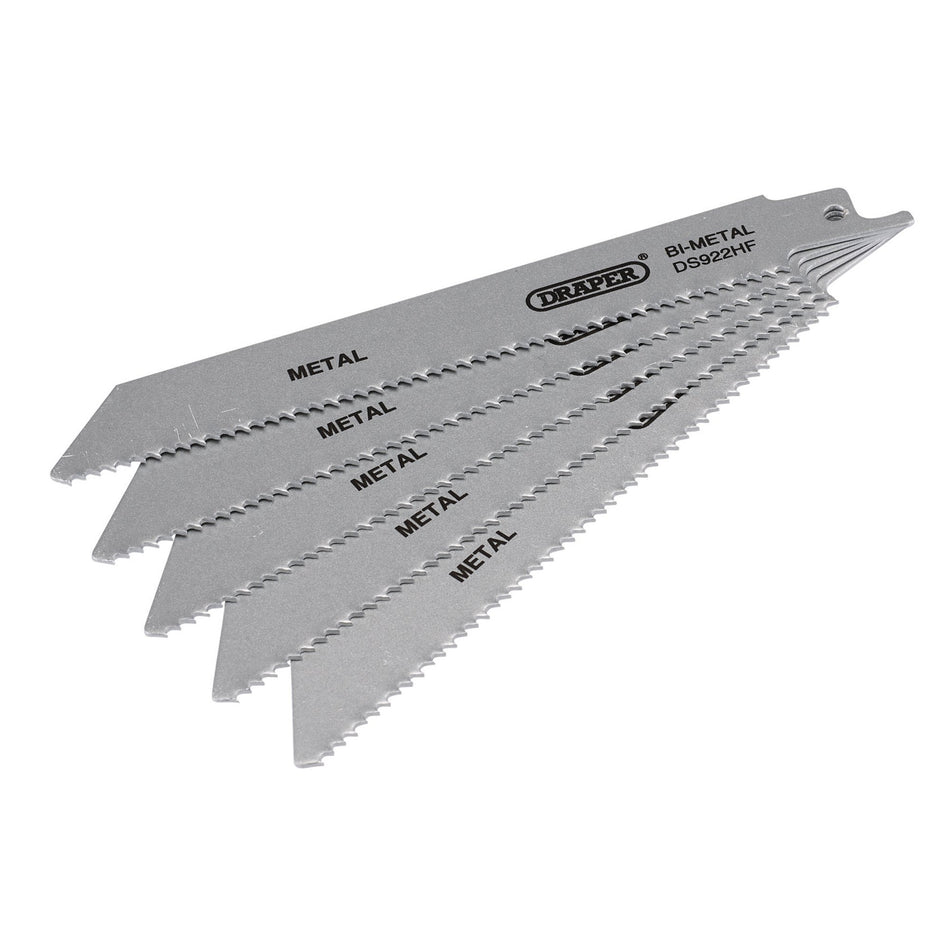 Bi-metal Reciprocating Saw Blades for Metal, 150mm, 10tpi (Pack of 5) : Model No. DS922HF