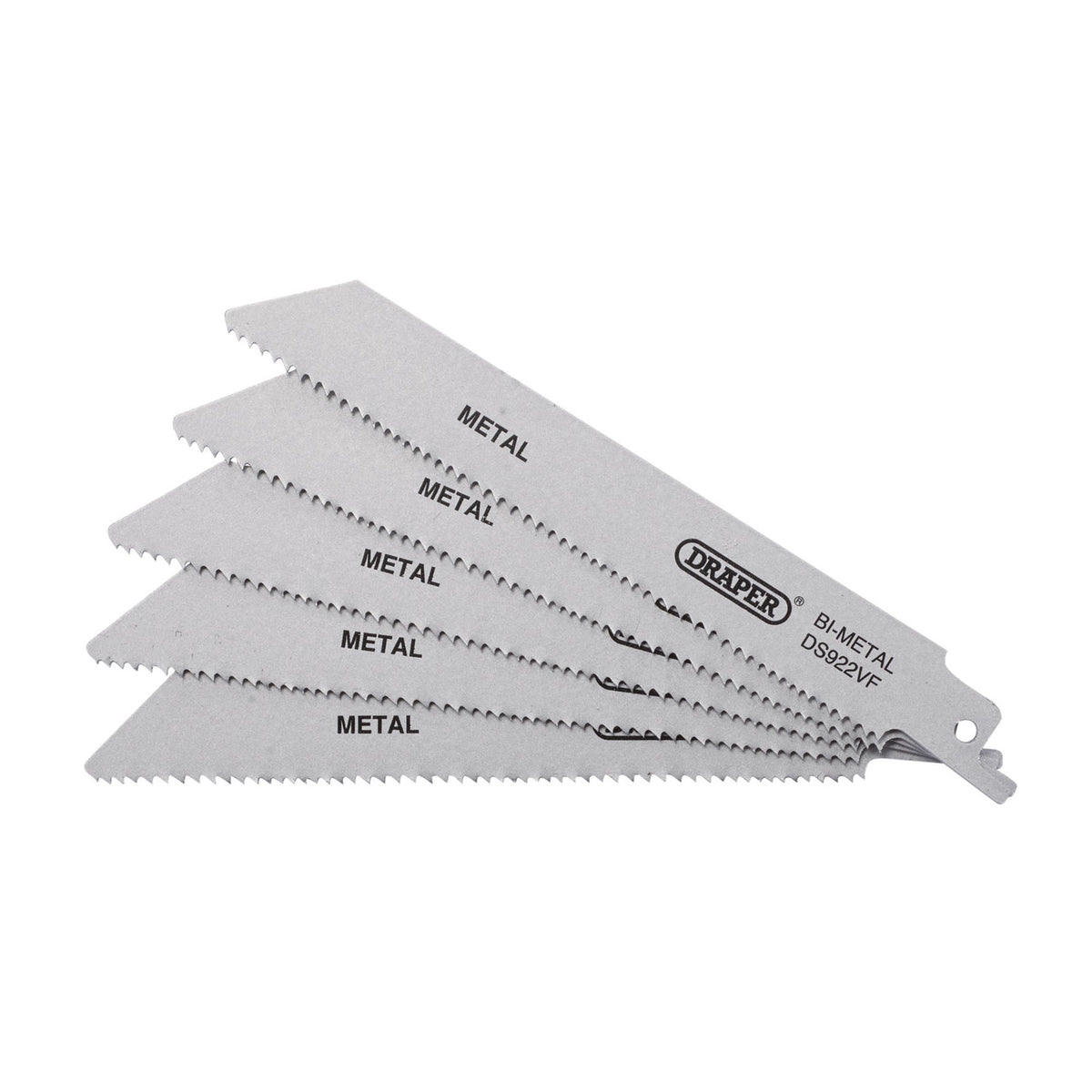 Bi-metal Reciprocating Saw Blades for Metal, 150mm, 10-14tpi (Pack of 5): Model No. DS922VF