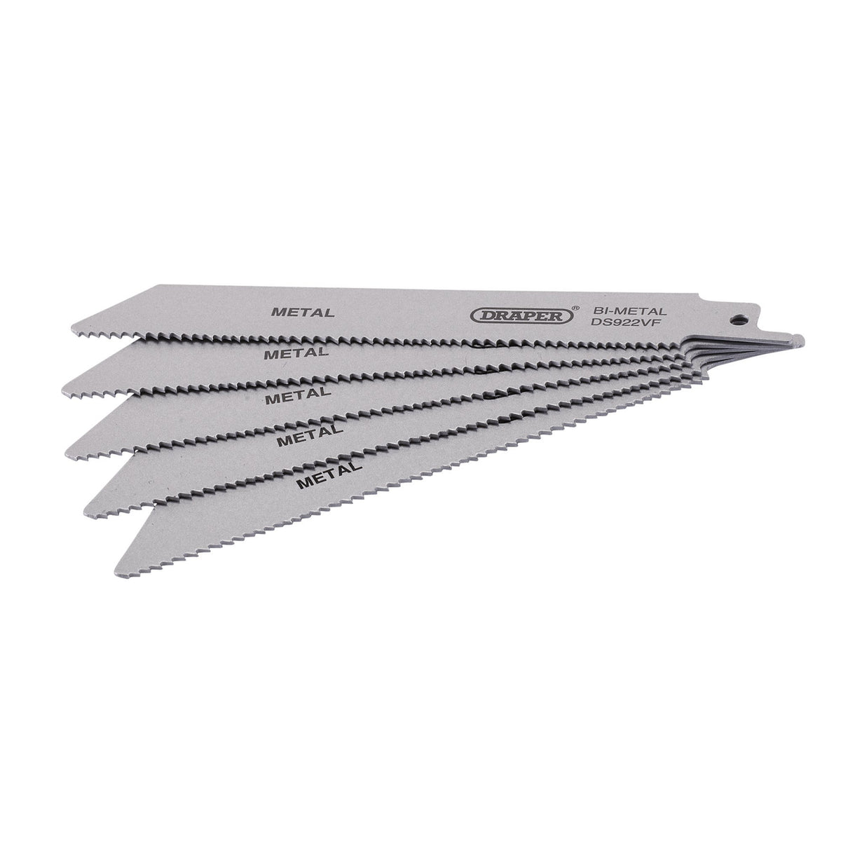 Bi-metal Reciprocating Saw Blades for Metal, 150mm, 10-14tpi (Pack of 5): Model No. DS922VF