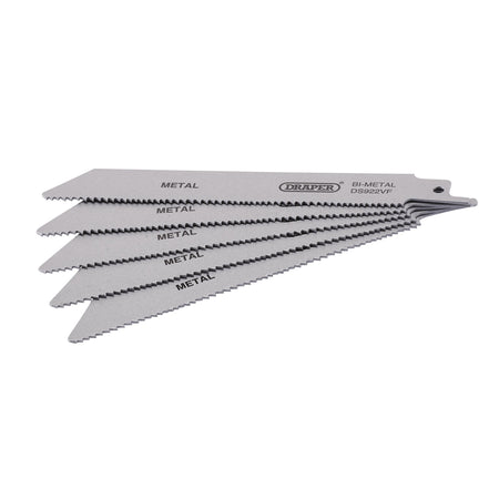 Bi-metal Reciprocating Saw Blades for Metal, 150mm, 10-14tpi (Pack of 5): Model No. DS922VF