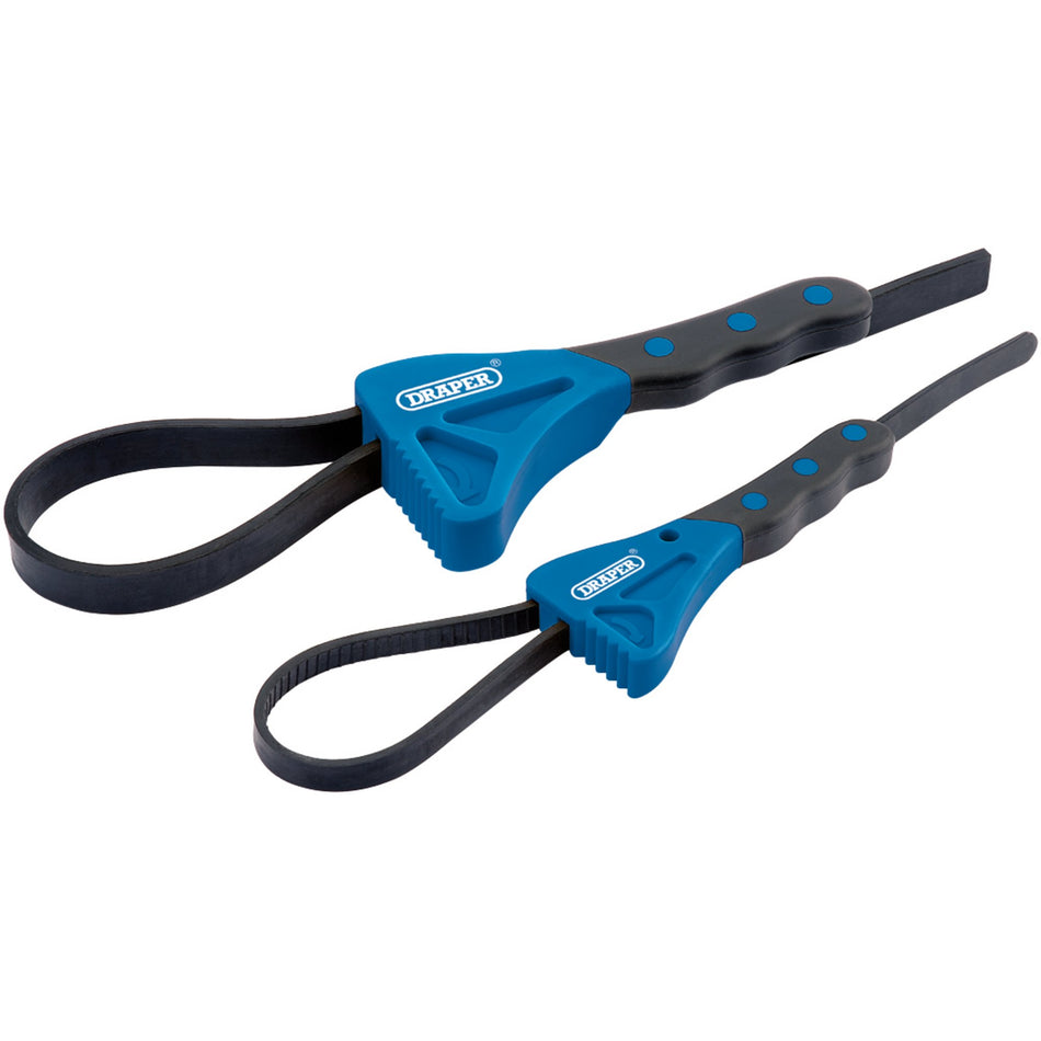 DRAPER 2 Piece Soft Grip Strap Wrench Set: Model No.SWR2