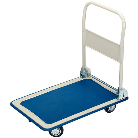 DRAPER 150kg Platform Trolley with Folding Handle - 630 x 480 x 850mm: Model No.FRT