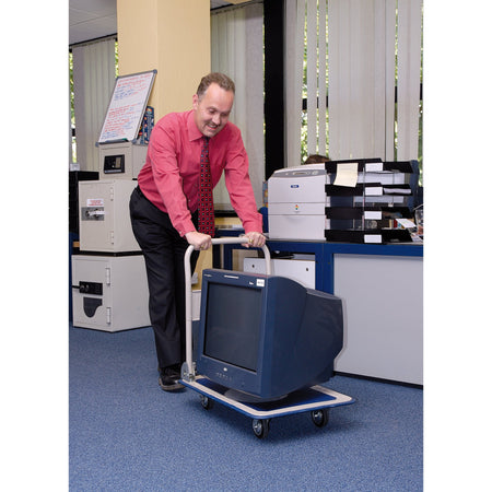 DRAPER 150kg Platform Trolley with Folding Handle - 630 x 480 x 850mm: Model No.FRT
