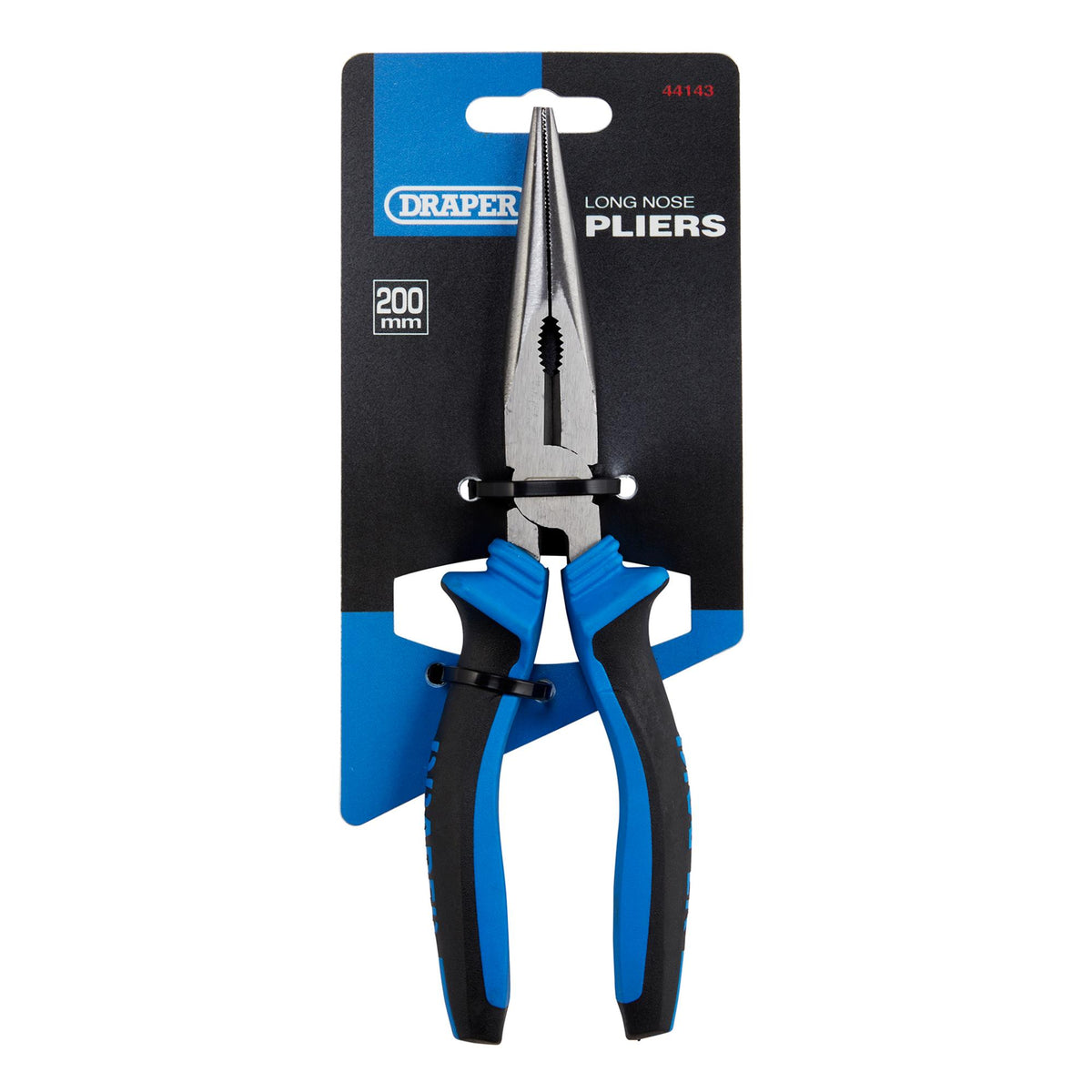 DRAPER 200mm Soft Grip Long Nose Pliers: Model No.1020