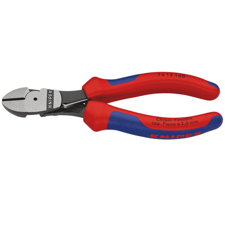 Knipex 160mm High Leverage Diagonal Side Cutters with Return Spring : Model No.74 12 160