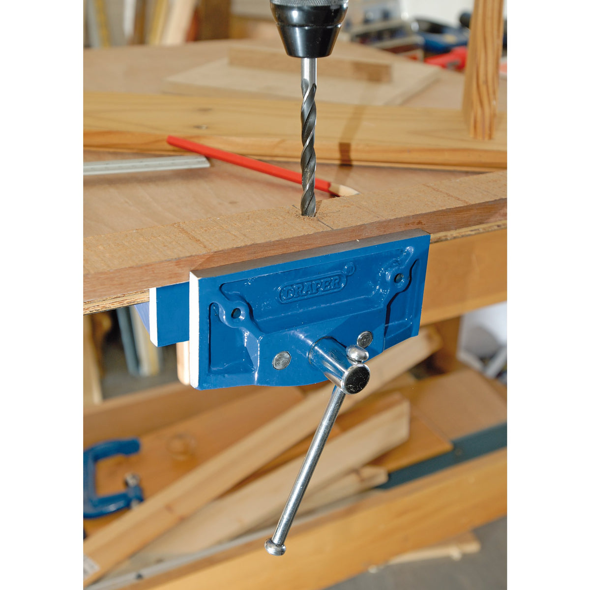 DRAPER 150mm Woodworking Vice : Model No.1708/L