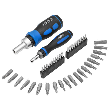 DRAPER 42 piece Ratchet Screwdriver and Bit Set: Model No.RBS42