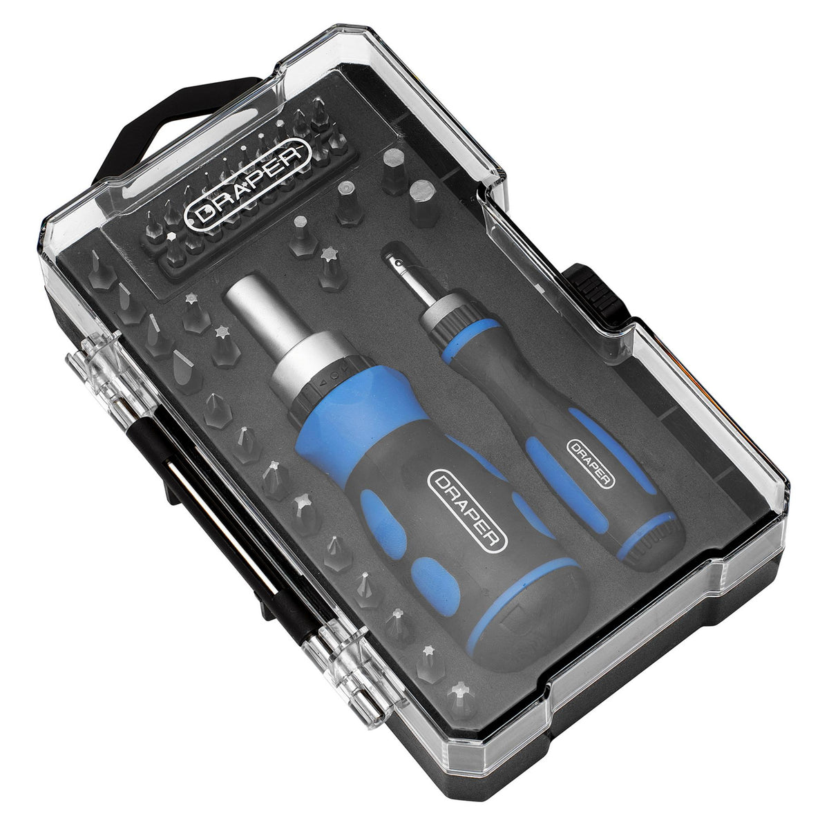 DRAPER 42 piece Ratchet Screwdriver and Bit Set: Model No.RBS42