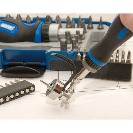 DRAPER 42 piece Ratchet Screwdriver and Bit Set: Model No.RBS42