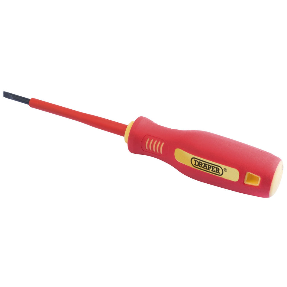 DRAPER 3mm x 75mm Fully Insulated Plain Slot Screwdriver. (Display Packed): Model No.952