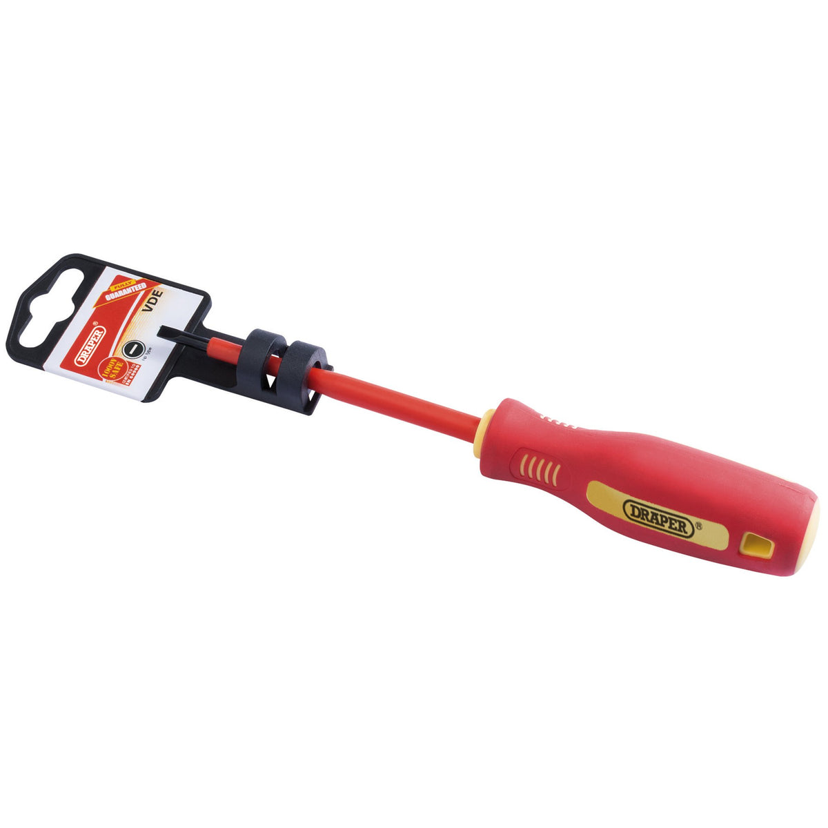 DRAPER 4mm x 100mm Fully Insulated Plain Slot Screwdriver. (Display Packed): Model No.952