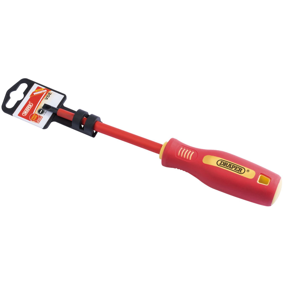 DRAPER 5.5mm x 125mm Fully Insulated Plain Slot Screwdriver. (Display Packed): Model No.952