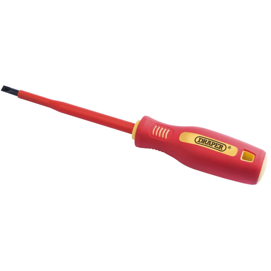 DRAPER 5.5mm x 125mm Fully Insulated Plain Slot Screwdriver. (Display Packed): Model No.952
