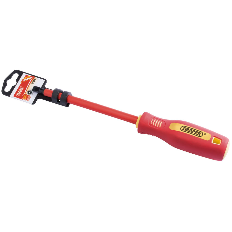 DRAPER 6.5mm x 150mm Fully Insulated Plain Slot Screwdriver. (Display Packed): Model No.952