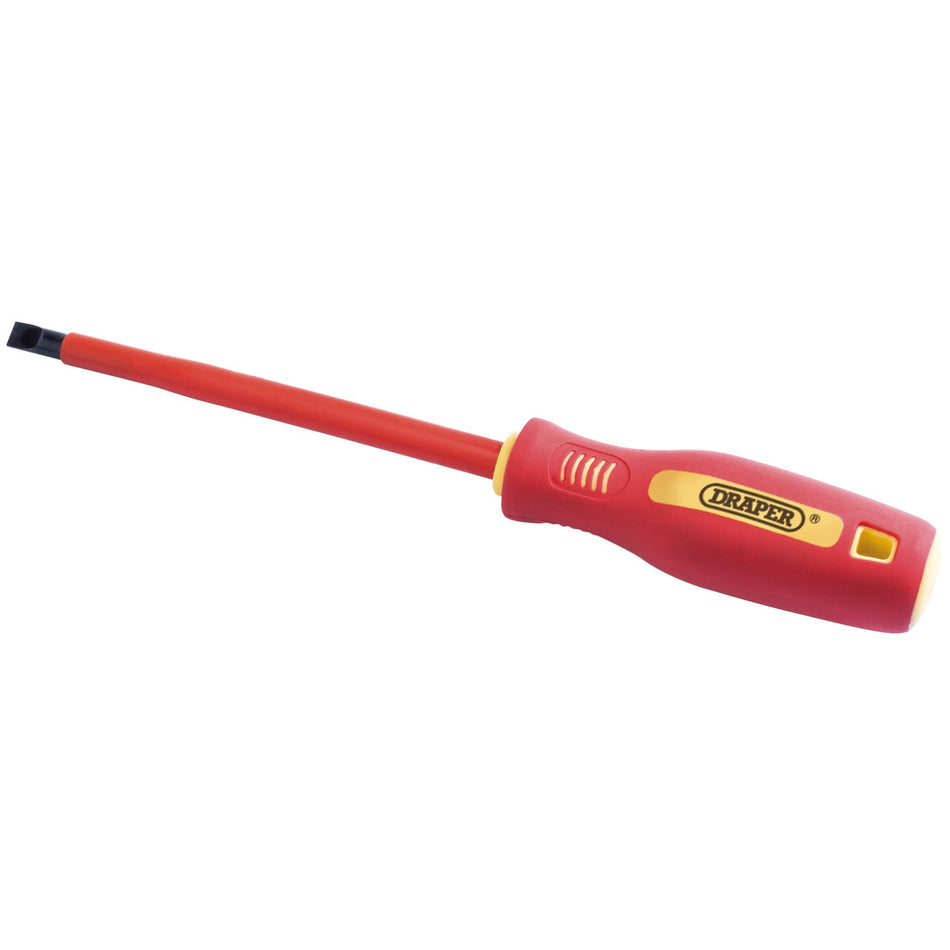 DRAPER 8mm x 175mm Fully Insulated Plain Slot Screwdriver. (Display Packed): Model No.952