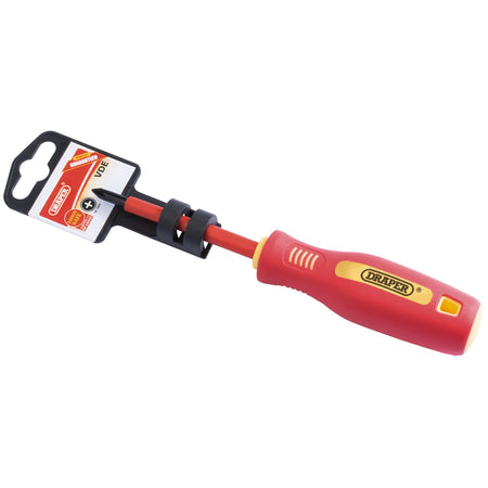 DRAPER No: 1 x 80mm Fully Insulated Soft Grip Cross Slot Screwdriver. (display packed): Model No.952CS