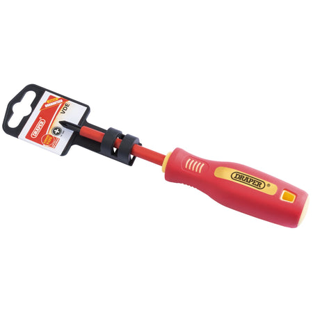 DRAPER No: 1 x 80mm Fully Insulated Soft Grip PZ TYPE Screwdriver. (display packed): Model No.952PZ