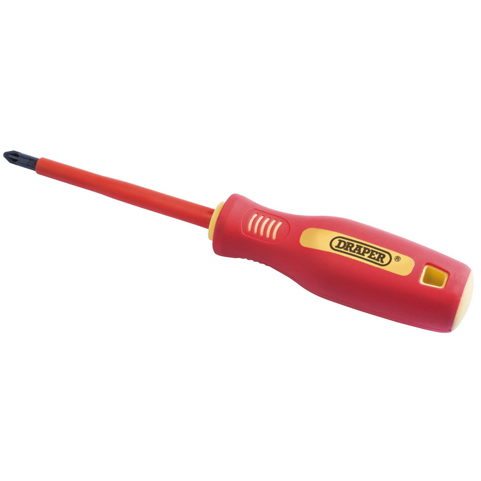 DRAPER No: 2 x 100mm Fully Insulated Soft Grip PZ TYPE Screwdriver. (sold loose): Model No.952PZB