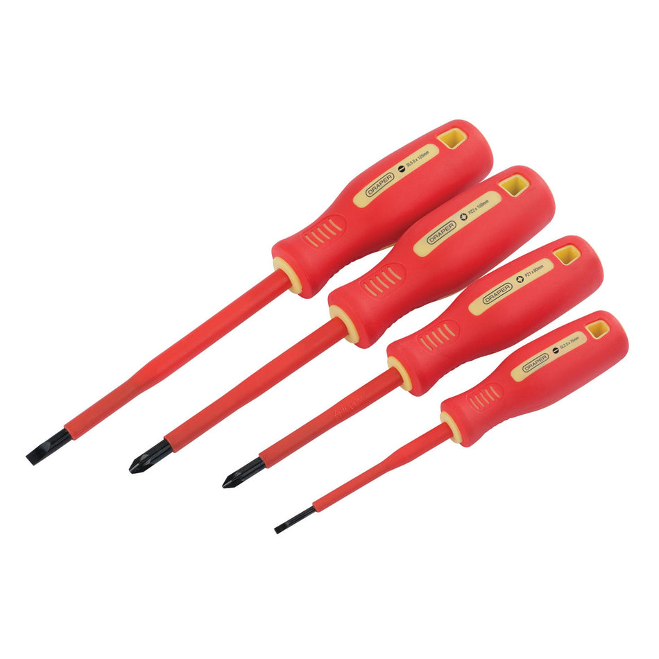 DRAPER 4 Piece Fully Insulated Screwdriver Set: Model No.952/4