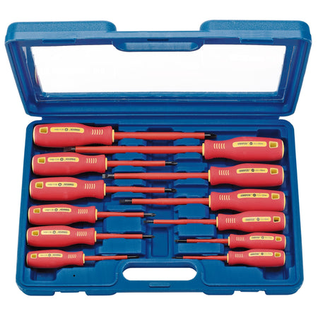DRAPER 12 Piece Fully Insulated Screwdriver Set: Model No.952/12