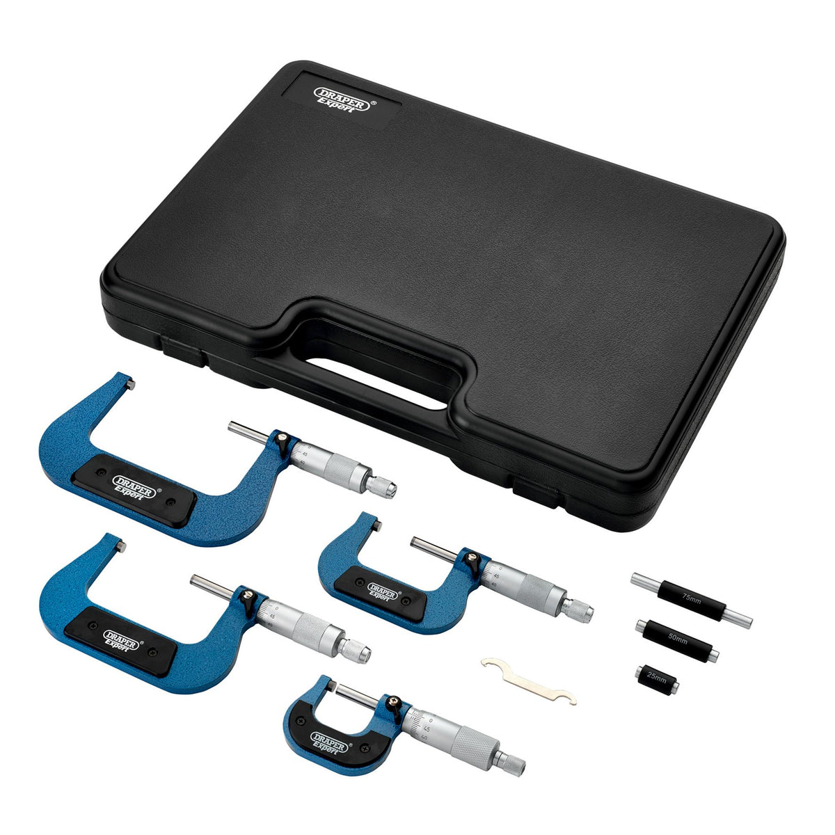 DRAPER Expert 4 Piece Metric External Micrometer Set: Model No.PEM/4