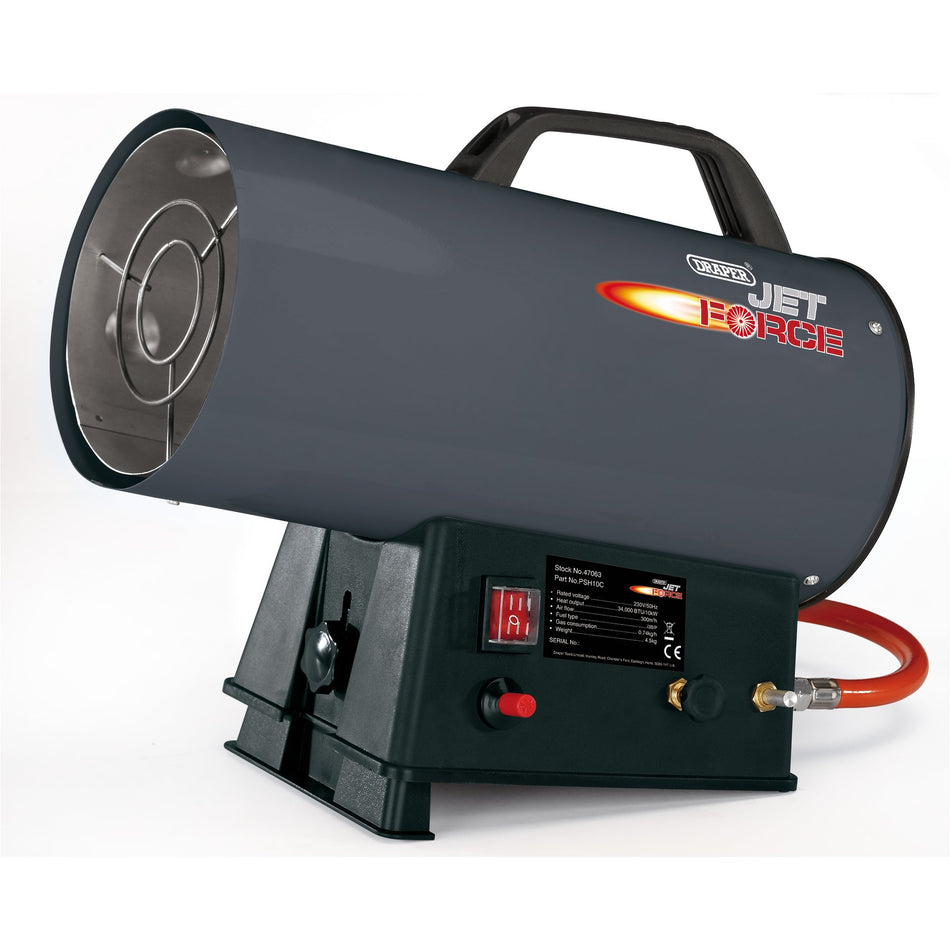 Jet Force Propane Space Heater, 34,000 BTU/10 kW : Model No. PSH10C