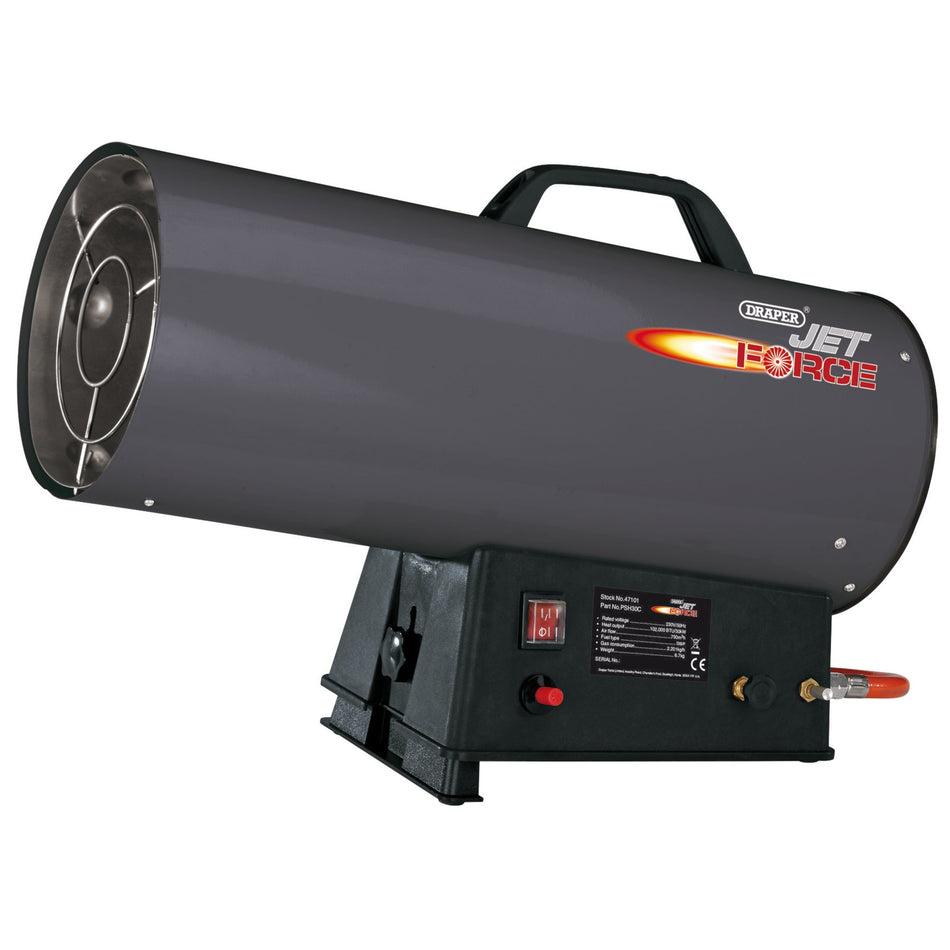 Jet Force Propane Space Heater, 102,000 BTU/30 kW : Model No. PSH30C