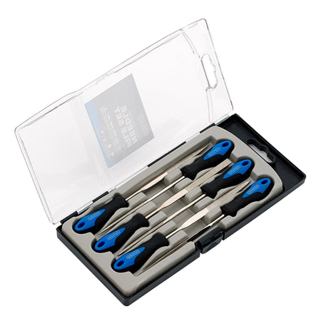 DRAPER 6 Piece 150mm Soft Grip Diamond Needle File Set: Model No.DF6/SG