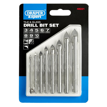 DRAPER Expert 8 Piece Tile and Glass Drilling Set: Model No.TGDSET