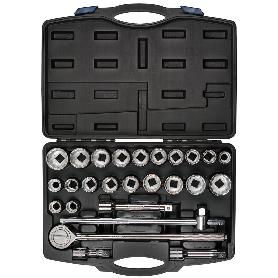 DRAPER 3/4" Square Drive Socket Set (26 Piece): Model No. SD26AMA/C