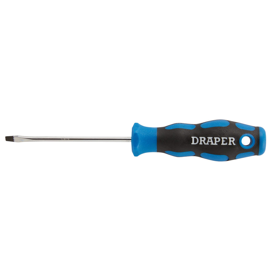 DRAPER 3.2 x 75mm Plain Slot Screwdriver with Soft Grip Handles: Model No.865