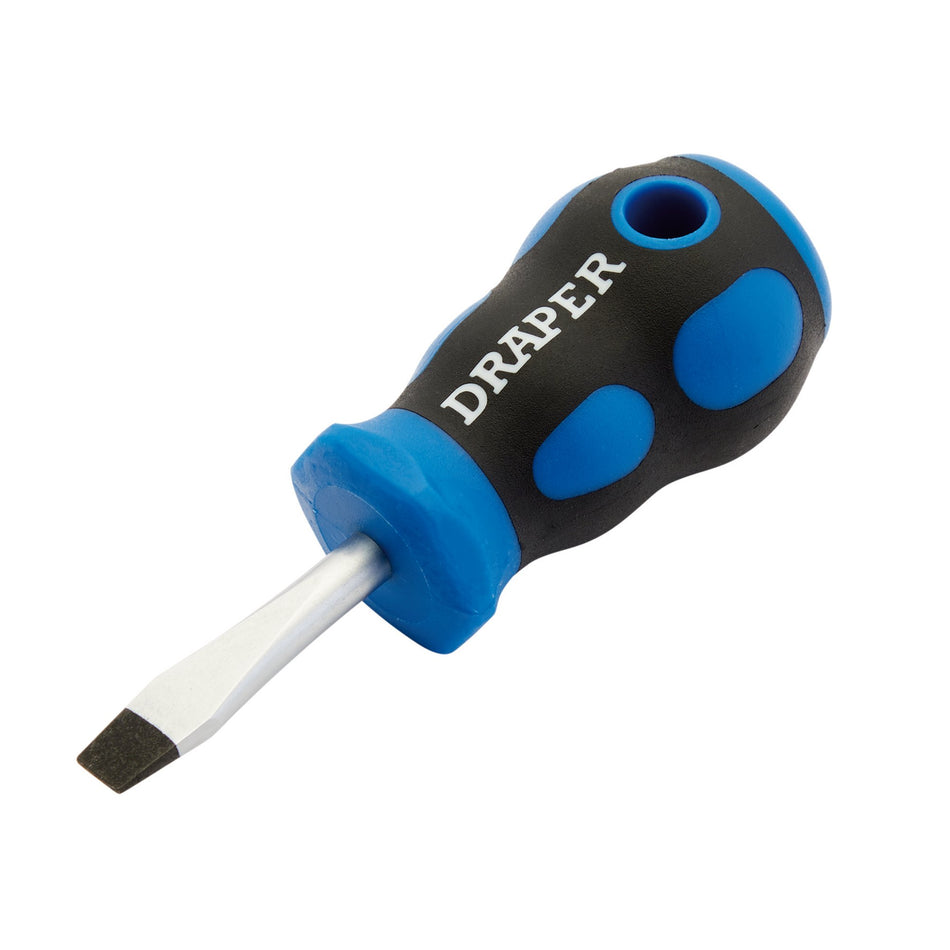 DRAPER 6.0 x 38mm Plain Slot Screwdriver with Soft Grip Handles: Model No.865