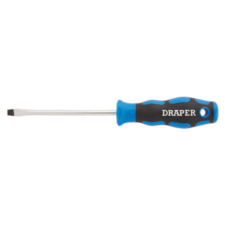 DRAPER 5.0 x 100mm Plain Slot Screwdriver with Soft Grip Handles: Model No.865