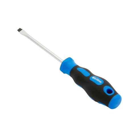 DRAPER 5.0 x 100mm Plain Slot Screwdriver with Soft Grip Handles: Model No.865