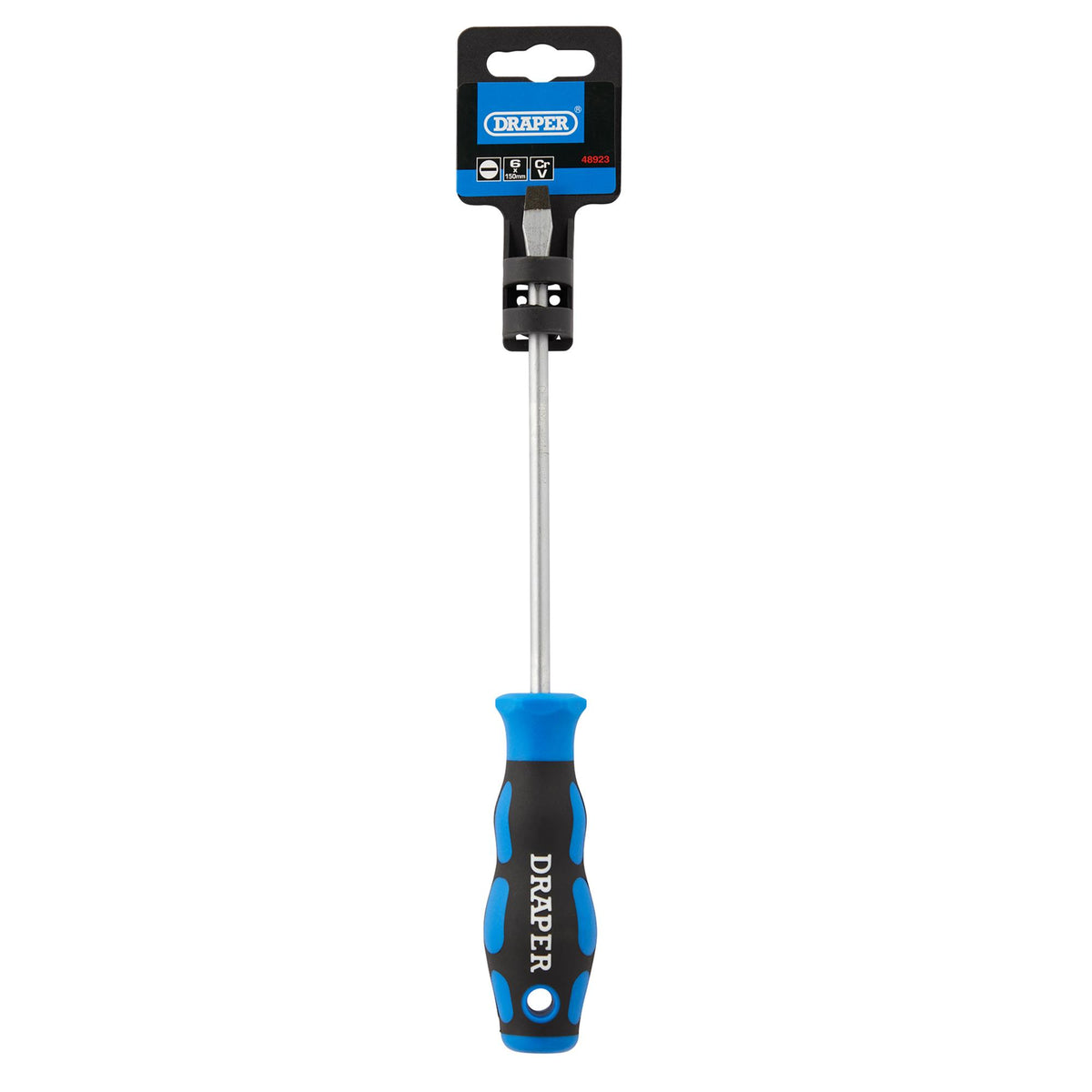 DRAPER 6.0 x 150mm Plain Slot Screwdriver with Soft Grip Handles: Model No.865