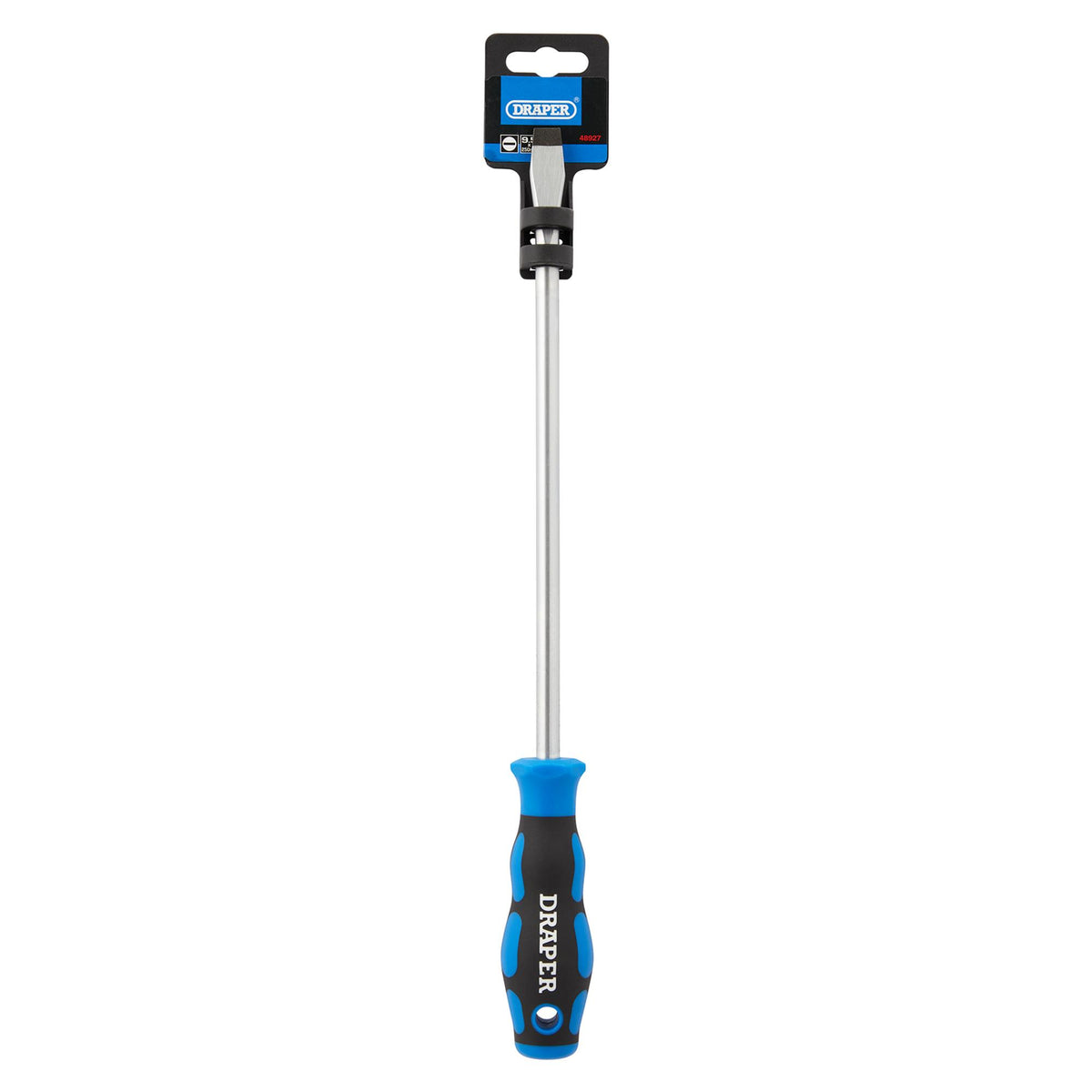 DRAPER 9.5 x 250mm Plain Slot Screwdriver with Soft Grip Handles: Model No.865