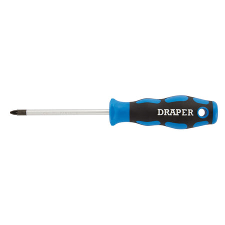 DRAPER No.2 x 100mm PZ Type Screwdriver with Soft Grip Handles: Model No.865PZ