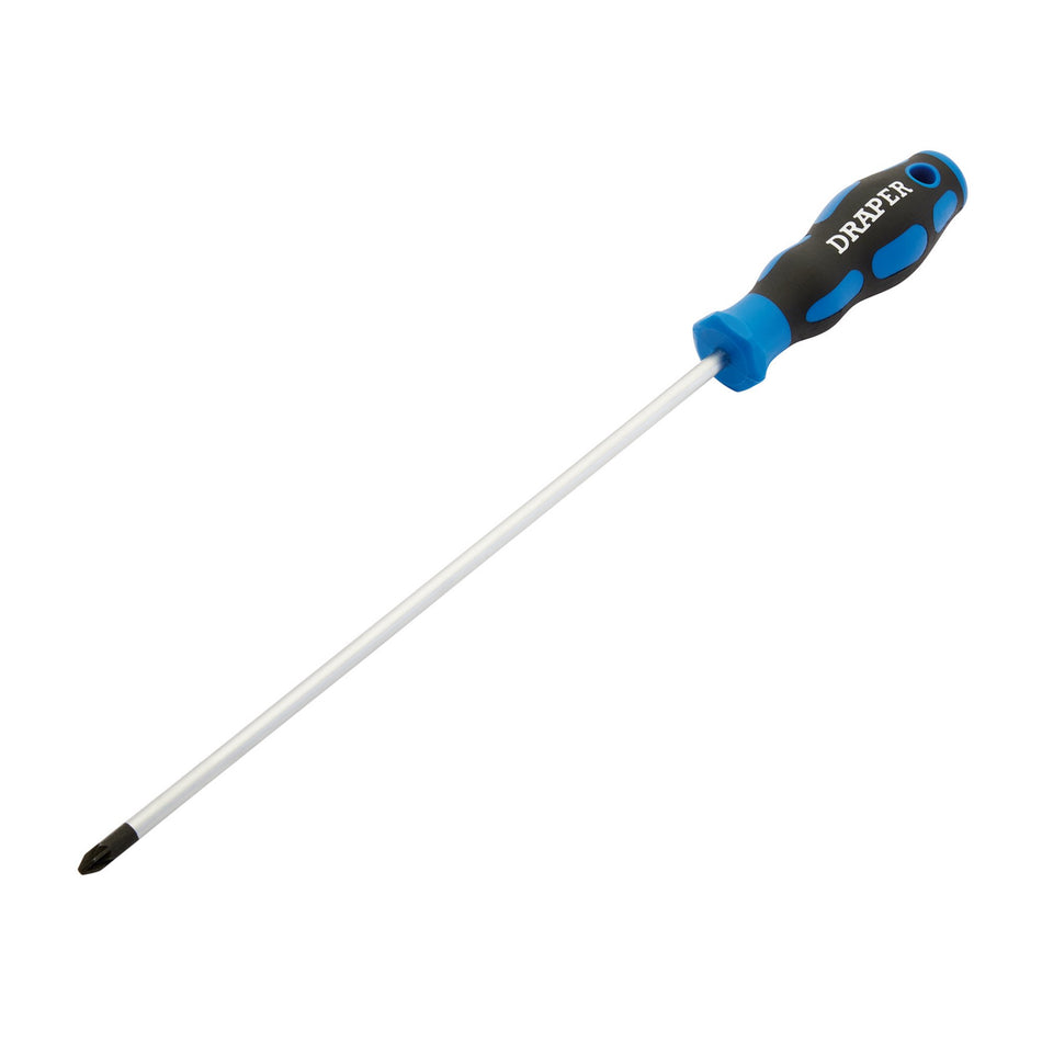 DRAPER No.2 x 250mm PZ Type Screwdriver with Soft Grip Handles: Model No.865PZ
