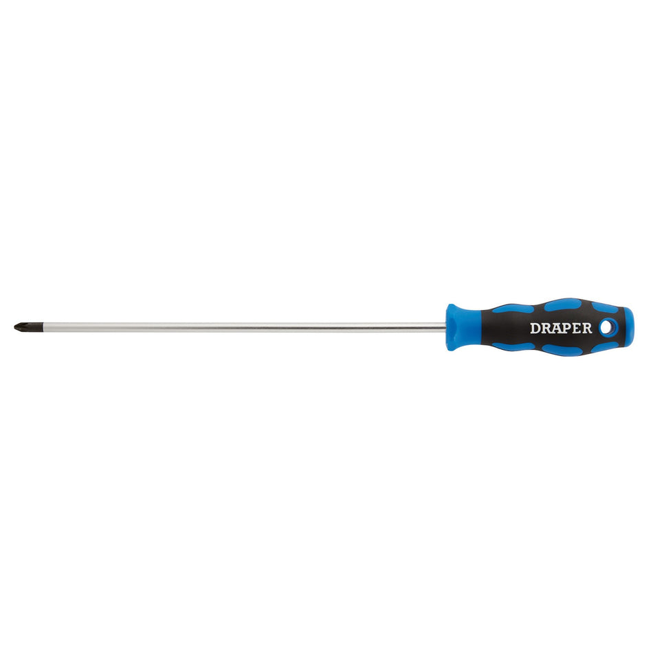 DRAPER No.2 x 250mm PZ Type Screwdriver with Soft Grip Handles: Model No.865PZ