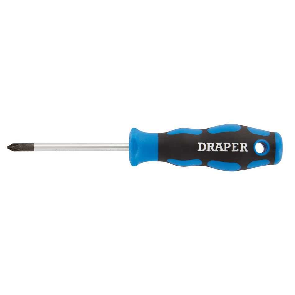 DRAPER No.1 x 75mm Cross Slot Screwdriver with Soft Grip Handles: Model No.865CS